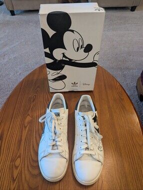 Adidas Stan Smith Mickey Mouse Black And White Sneakers, Men's Size 8 (Unisex)